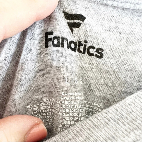 Washington Commanders Football T-shirt Size‎ Large Fanatics Gray New With Tags - Picture 4 of 4